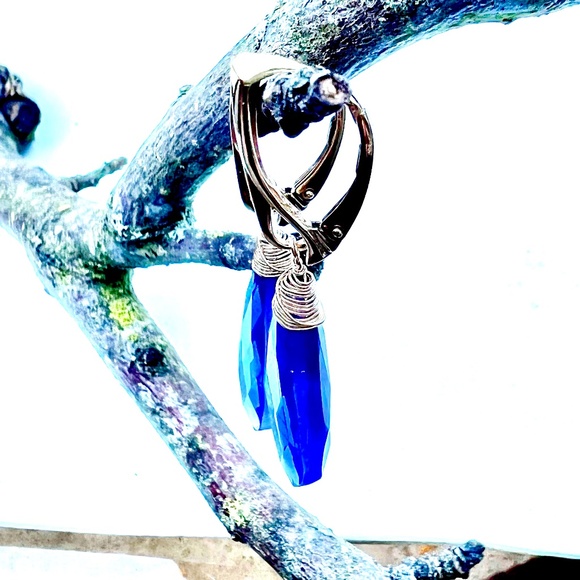 Handmade Tanzanite Earrings 14k Gold Filled, December Birthstone - Picture 5 of 5